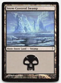 Snow-Covered Swamp 153 Common Coldsnap Magic: The Gathering Foil MP - Image 1