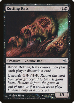 Rotting Rats #51 (MP) Conflux CON Magic MTG - Image 1