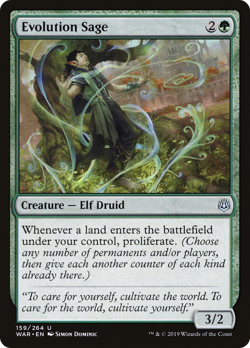 Evolution Sage #159 (MP) War of the Spark WAR Magic MTG - Image 1