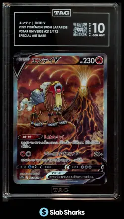 2022 POKEMON SWSH JPN VSTAR UNIVERSE ENTEI V SPECIAL ART RARE 213/172 TAG 10 - Image 1