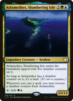 Arixmethes, Slumbering Isle #38 (MP) Commander 2018 C18 Magic MTG - Image 1
