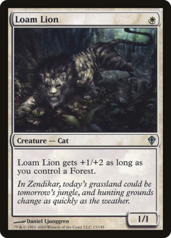 Loam Lion #13 (MP) Worldwake WWK Magic MTG - Image 1