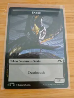 MTG Snake Token 0020 Modern Horizons 3 M/NM Free UK P&P - Image 1
