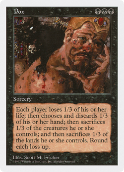 Pox (MP) Fifth Edition 5ED Magic MTG - Image 1