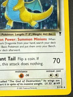 Pokemon TCG Dark Dragonite [Rare - Holo] Legendary Collection 5/110 - Image 4