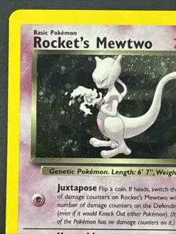 Rocket's Mewtwo ⭐ 14/132 Holo Rare SWIRL Gym Challenge 2000 Pokemon - Image 2