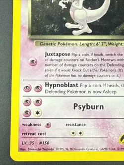 Rocket's Mewtwo ⭐ 14/132 Holo Rare SWIRL Gym Challenge 2000 Pokemon - Image 5