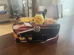Pokemon 2020 Collector’s Chest Lunchbox Tin With Pokemon Cards/LCD Watch - Image 2