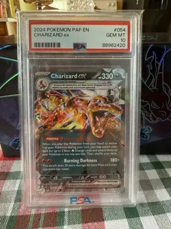 Pokemon 2024 PAF en Charizard EX Card 054/091 PSA GEM MINT 10 - Image 1