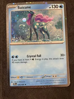 Suicune 026/094 4 SWIRLS 🌀Cosmos Holo NM Pokemon TCG - Image 2