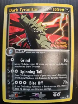 Pokemon Dark Tyranitar Reverse Holo 19/109 EX Team Rocket Returns MP - Read Desc - Image 1