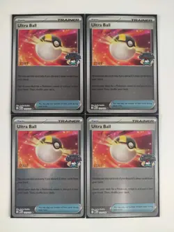 4x STAFF Ultra Ball 131/132 European International Championships Promo Pokemon - Image 1