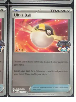 4x STAFF Ultra Ball 131/132 European International Championships Promo Pokemon - Image 5