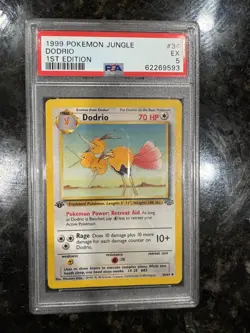 1999 Pokemon Jungle 1st Edition Dodrio 34 PSA 5 - Image 1