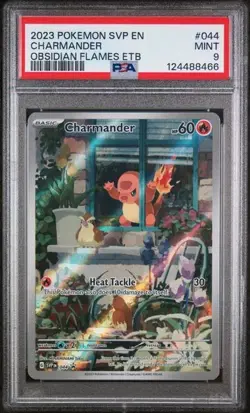 2023 POKEMON BLACK STAR PROMO #044 CHARMANDER OBSIDIAN FLAMES ETB-PSA 9 - Image 1