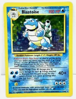 Pokemon TCG - Blastoise - 2/102 - Holo Rare - Base Set Unlimited [Light Play] - Image 1