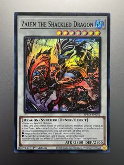 Yugioh - Zalen The Shackled Dragon Super Rare BPRO-EN042, Near Mint, 1st Edition - Image 1