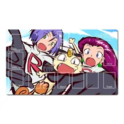 Pokemon Table Playmat Team Rocket TCG CCG Play Mouse Pad Trading Card Game Mat - Image 1