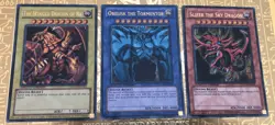 YUGIOH LC01 EGYPTIAN GOD CARD SET Ultra Rare Inc Slifer, Ra, Obelisk BRAND NEW! - Image 1