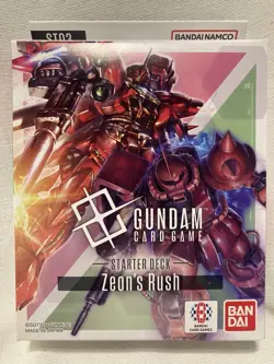 Gundam Card Game Starter Deck ST03 Zeon’s Rush English New Factory Sealed - Image 1