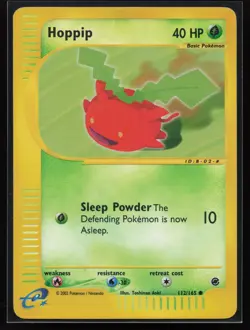 Reverse Holo E-Reader Hoppip 112/165 Expedition Toshinao Aoki Pokemon TCG Card - Image 1