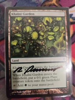 Signed Khalni Garden - Worldwake (WWK) - MTG - Magic: The Gathering - Image 1