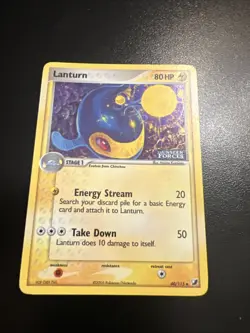Pokemon TCG Lanturn EX Unseen Forces 40/115 Reverse Holo Uncommon 2005 - Image 2