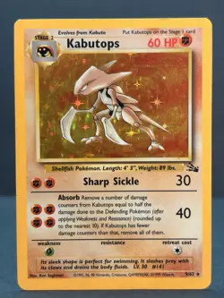 Kabutops 9/62 Unlimited Holo Rare - Pokemon Fossil Set MP - Image 1