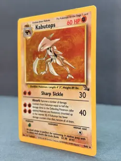 Kabutops 9/62 Unlimited Holo Rare - Pokemon Fossil Set MP - Image 3