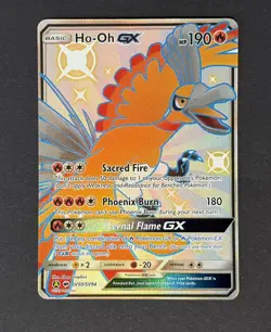 2019 Pokemon Hidden Fates Shiny Vault Ho-Oh GX #SV50/SV94 Full Art EX NM - Image 1