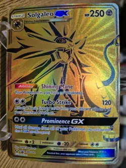 Pokemon - Solgaleo GX - Sun & Moon Promo SM104a - Gold Holo - Image 3