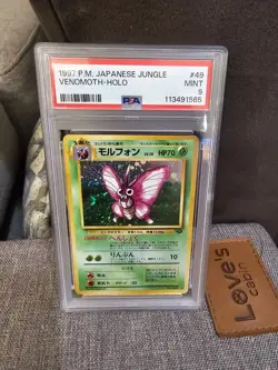 1997 Pokemon Japanese Jungle Venomoth PSA 9 - Image 1