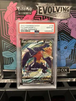 Pokemon Garchomp V (Full Art) 178/189 Swsh10: Astral Radiance Holo PSA 10 - Image 1