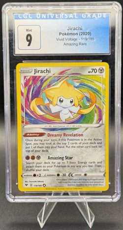 Pokemon - CGC 9 Graded - Jirachi 119/185 Swsh04: Vivid Voltage Amazing rare - NM - Image 1