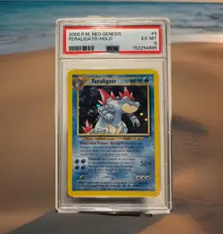 2000 Pokemon Neo Genesis Feraligatr Holo 4/111 PSA 6 - Image 1