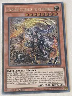 YUGIOH Dogmatika Fleurdelis, The Thunderbolt Secret Rare 1st Edition DOOD-EN026 - Image 1