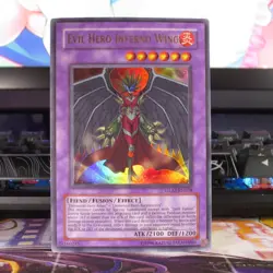 1X EVIL HERO INFERNO WING - GLAS-EN038 - LCGX-EN067 - SUPER/ULTRA NM YUGIOH - Image 3