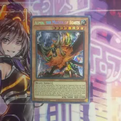 1X ALPHA, THE MASTER OF BEASTS PHRA-EN023 SECRET 1ST NEAR MINT YUGIOH - Image 1