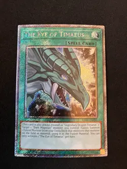 Yugioh The Eye of Timaeus RA04 Platinum Secret Rare NM - Image 1