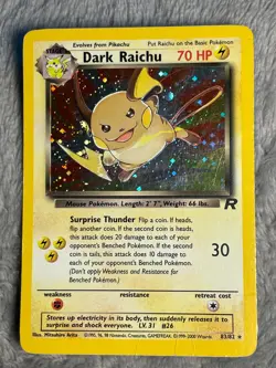 Dark Raichu 83/82 Team Rocket Holo 2000 Pokemon Card - Image 1