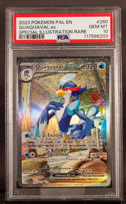 117586203 Quaquaval ex 2023 Pokemon Scarlet Violet Paldea Evolved 260 PSA 10 - Image 1