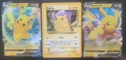 Pikachu Pokemon Jumbo Card Lot of 3 Pokemon TCG - Image 1
