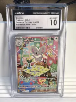 Cinccino Illustration Rare Card 183/162 Temporal Forces CGC 10 Gem Mint Pokemon - Image 1