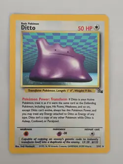 DITTO 1999 Fossil Pokemon Holo-Rare Unlimited Card #3/62 - Image 1