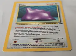 DITTO 1999 Fossil Pokemon Holo-Rare Unlimited Card #3/62 - Image 5