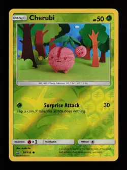 Cherubi 10/156 Reverse Holo Common Ultra Prism Pokemon Cards - Image 1