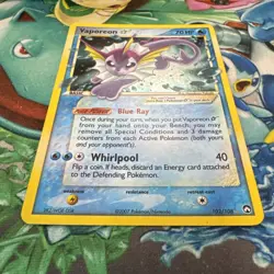 Pokemon Vaporeon Gold Star EX Power Keepers Ultra Rare Holo Card #102 MP - Image 3