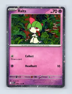 Ralts (Cosmos Holo) 058/132 Holo Miscellaneous Cards & Products Pokemon LP - Image 1