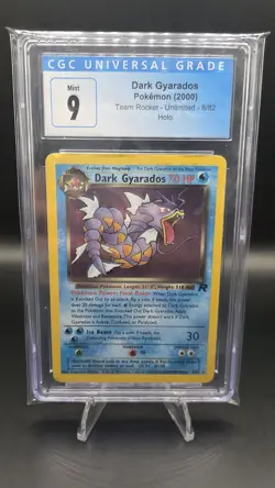 Dark Gyarados 8/82 — CGC 9 (MINT) — Team Rocket — Holo Rare Vintage Pokemon Card - Image 1