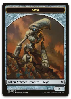 Myr // Bird (002) Double-Sided Token #20 // 2 (LP) Commander 2016 C16 Magic MTG - Image 1
